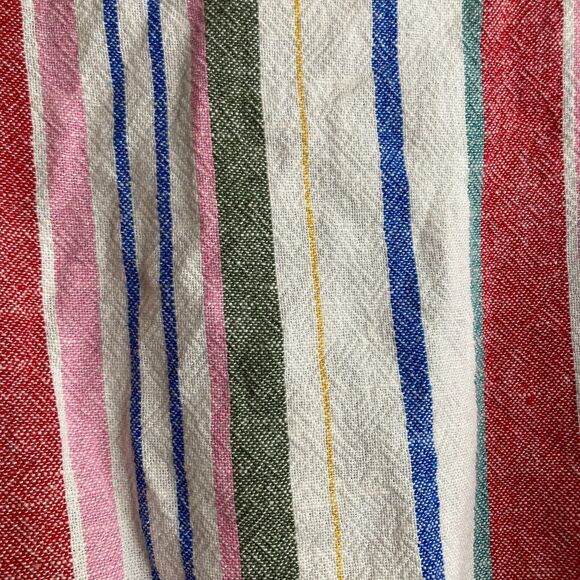 Old Navy Women’s Linen Sleeveless Striped Midi Shirt Dress‎ Size M Preppy Boho - Picture 8 of 12